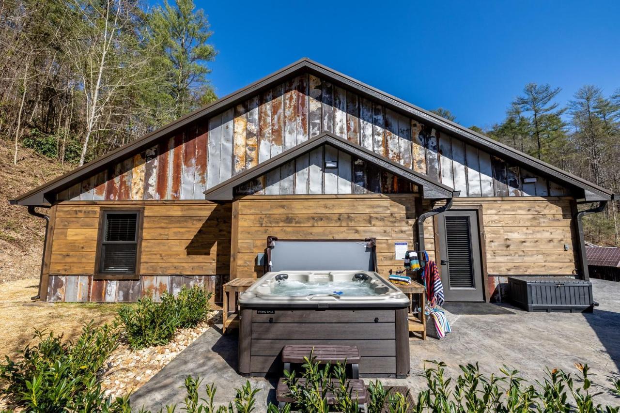New Rustic Luxe Cabin Billiards Spa Near Gsmnp تاونسيند المظهر الخارجي الصورة